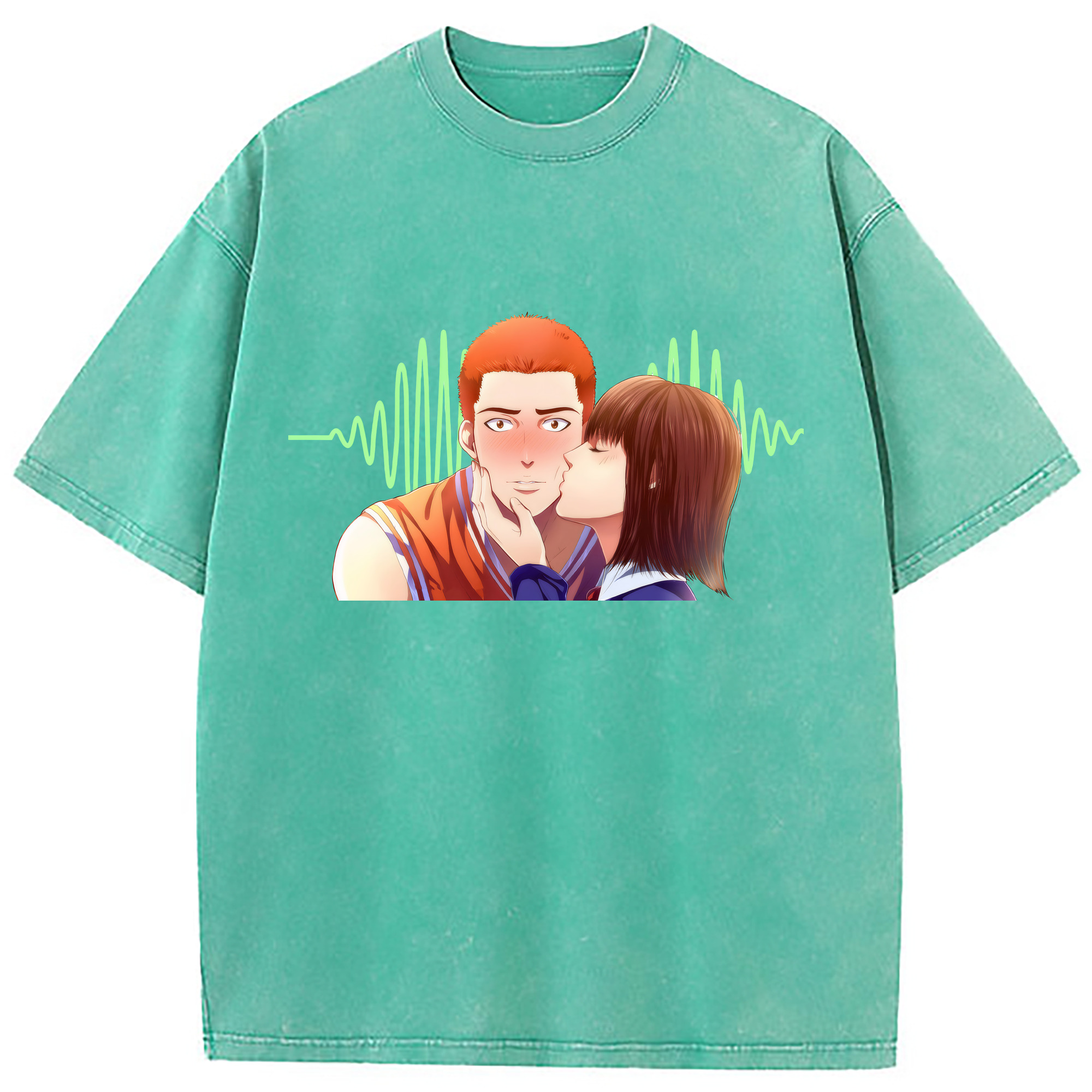 （画像用） SLAM DUNK／スラムダンク 綿100% ヴィンテージ風 半袖Tシャツ（フロントプリント）
